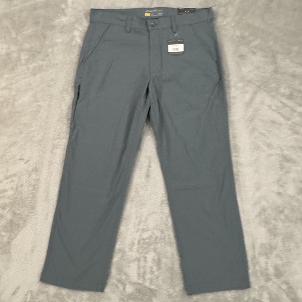 Eddie Bauer Pants Mens 35x30 Travex Guide Blue Gray Hiking Trail UPF 50 Flex